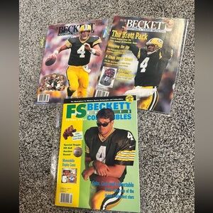 Beckett Sports Brett Favre lot of 3 Price Guide Football Magazines Packers